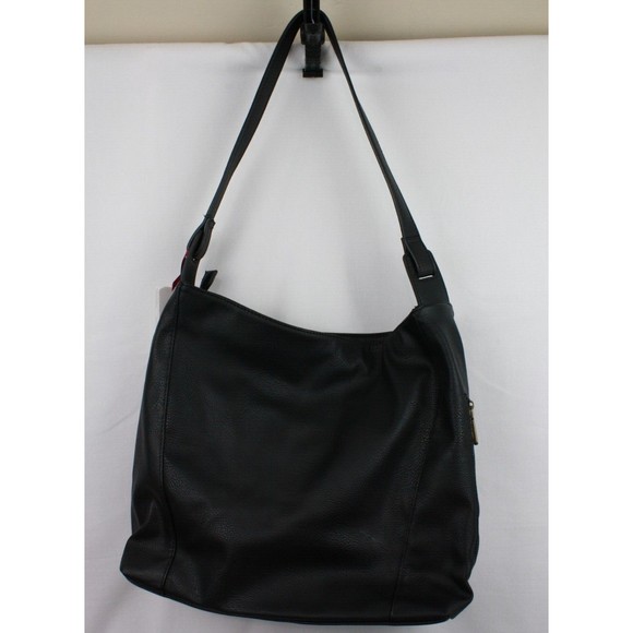 Darcy Marks London Black Pebbled Purse Tote with Pockets and Coin Purse - Picture 4 of 6